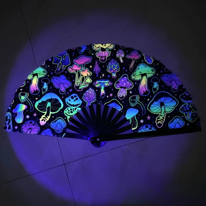 UV Reactive Bamboo Fan