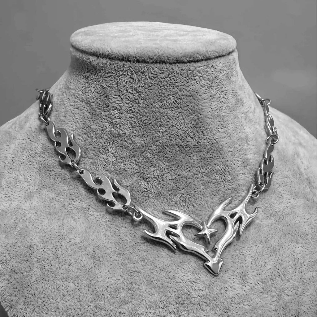 Cross Flame Necklace