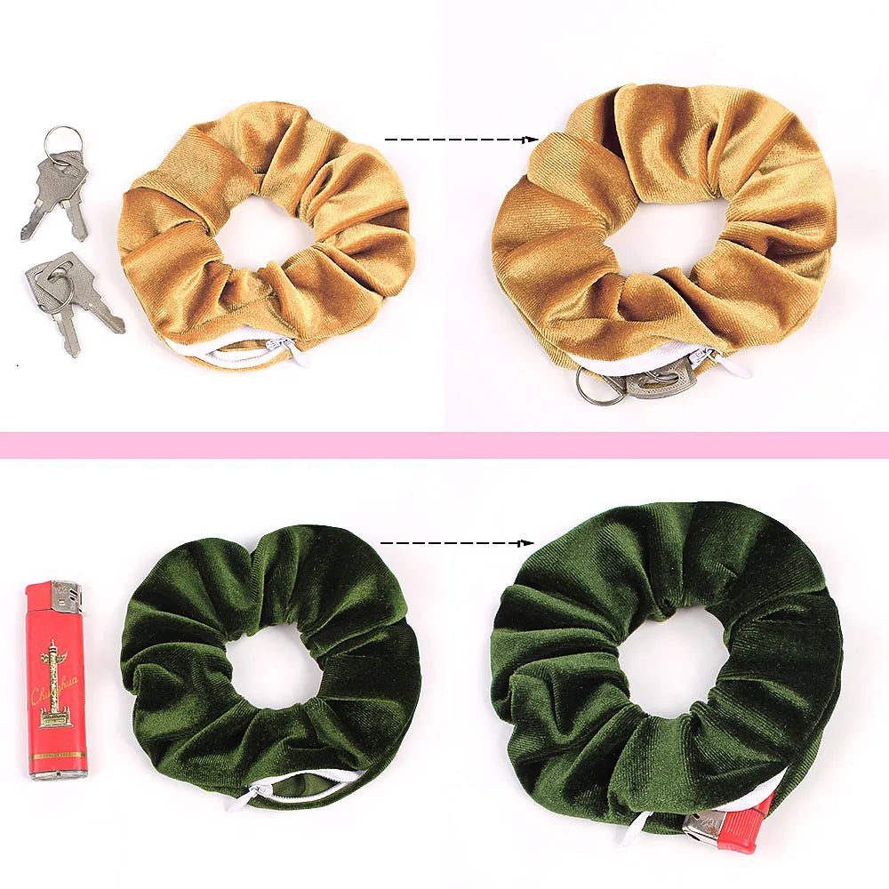Hidden Zipper Scrunchie