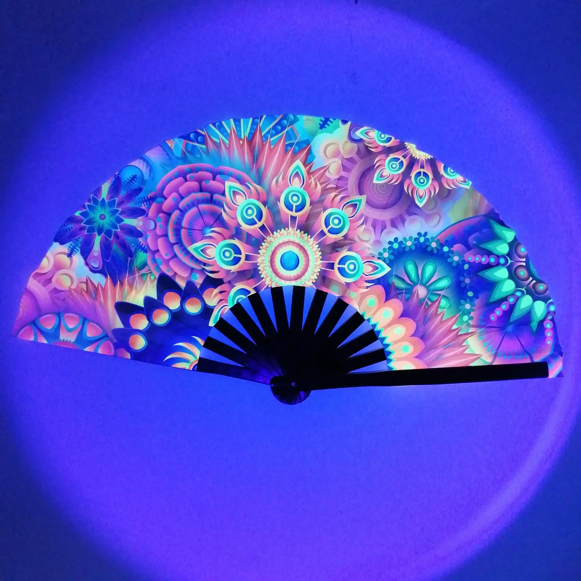 UV Reactive Bamboo Fan