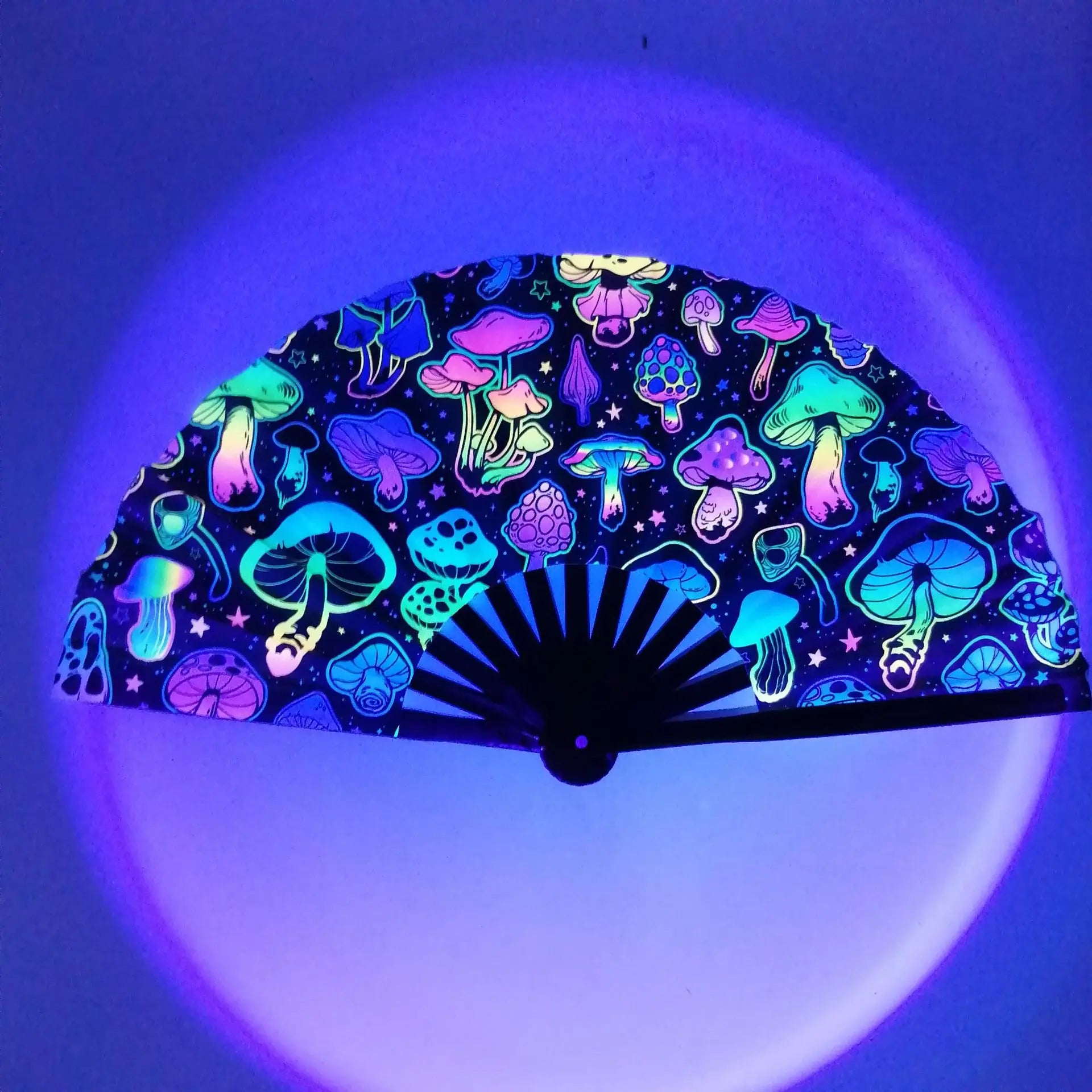 UV Reactive Bamboo Fan
