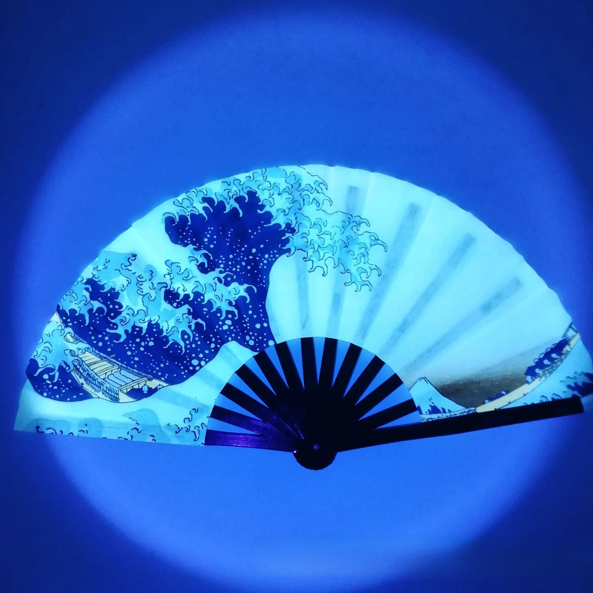 UV Reactive Bamboo Fan