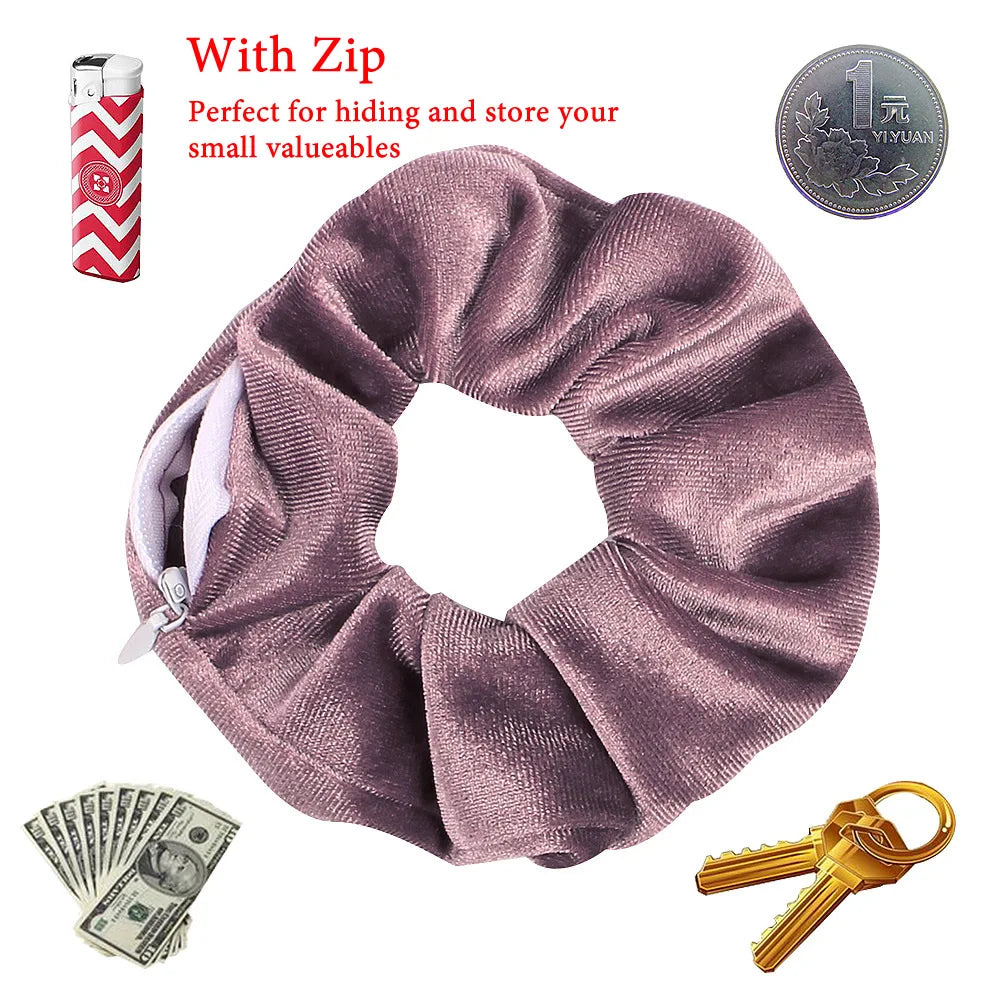Hidden Zipper Scrunchie