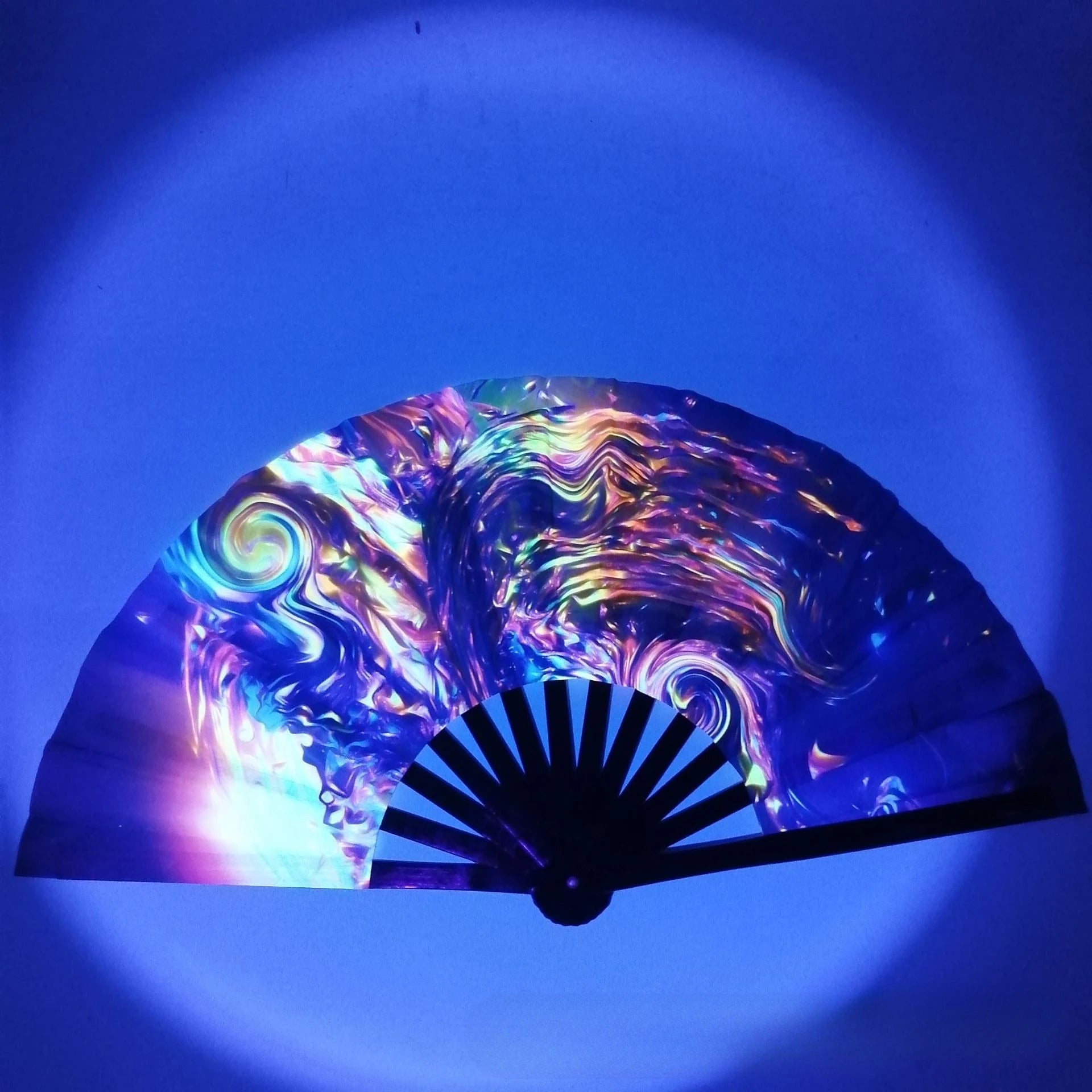 UV Reactive Bamboo Fan