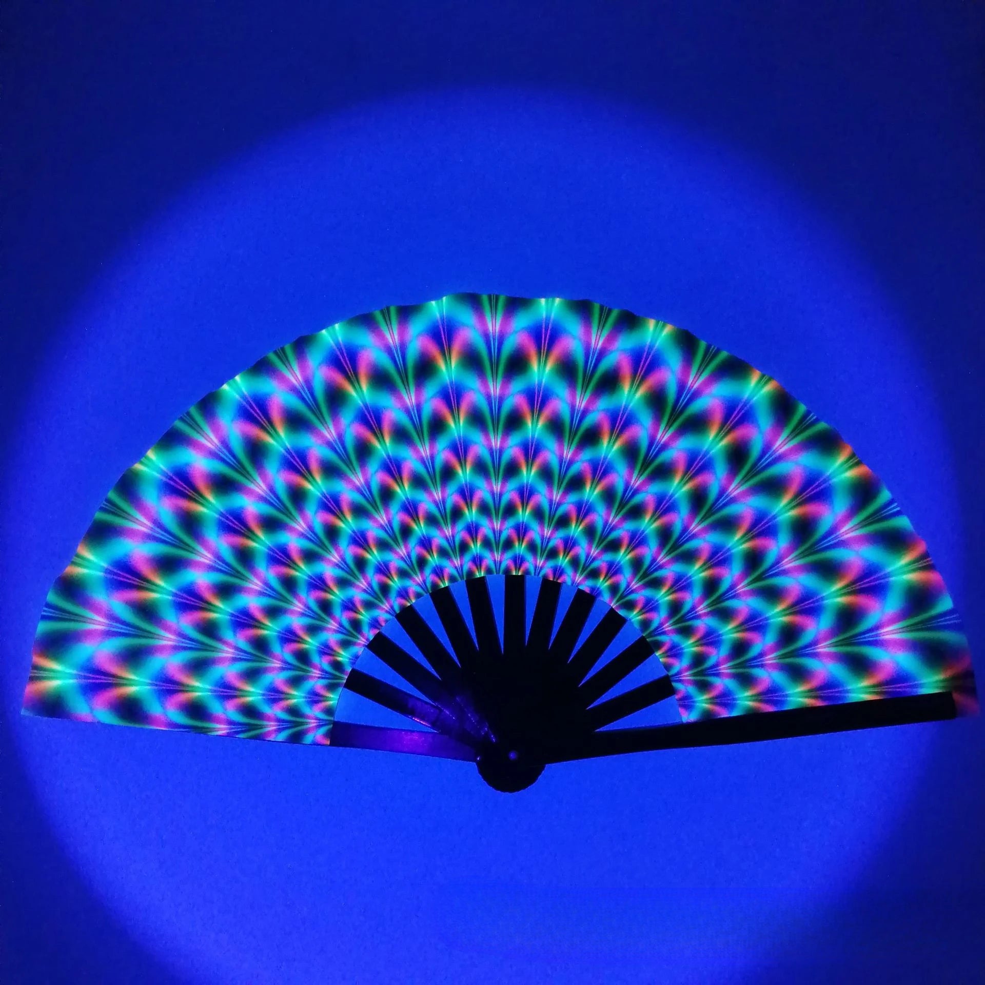 UV Reactive Bamboo Fan