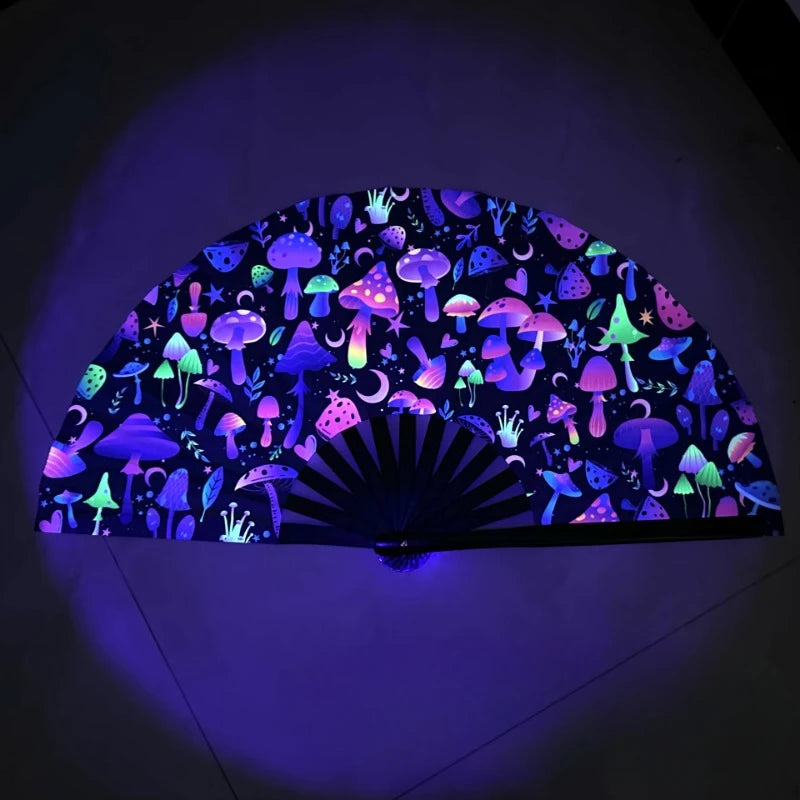 UV Reactive Bamboo Fan