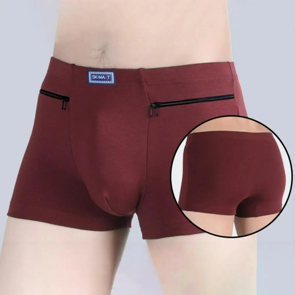 Hidden Pocket Underwear with Dual Zips
