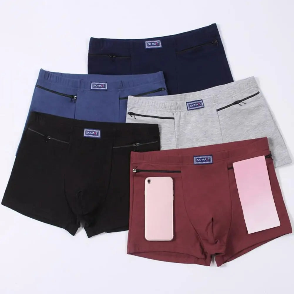 Hidden Pocket Underwear with Dual Zips